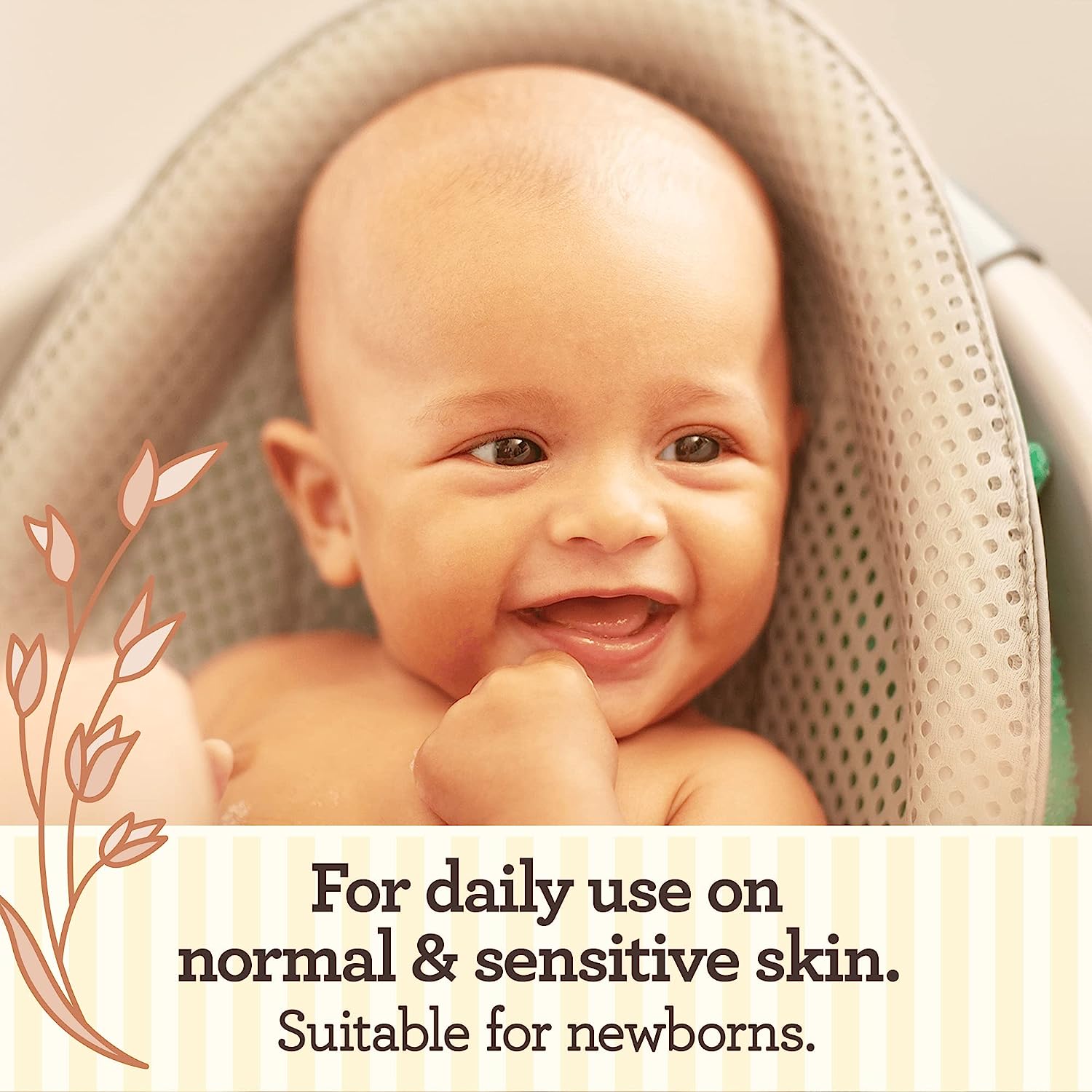 Aveeno Baby Daily Moisture Moisturizing Lotion for Delicate Skin with Natural Colloidal Oatmeal & Dimethicone, Hypoallergenic, Fragrance-, Phthalate- & Paraben-Free, 18 fl. oz (Package may vary) - Image 5